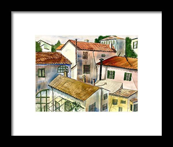 Florence Framed Print featuring the painting Florentina Sonetina by Frank SantAgata