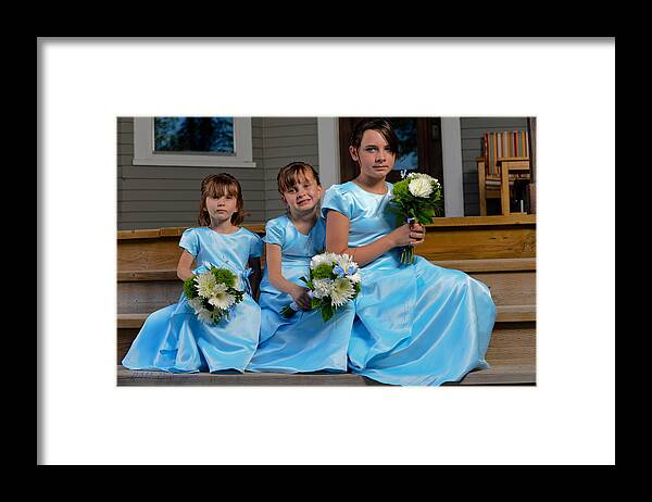  Framed Print featuring the photograph Flower Girls by Edward Kovalsky