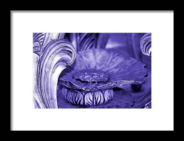 Flower Sculpture Framed Print featuring the photograph Flower in Stone by Leigh Meredith