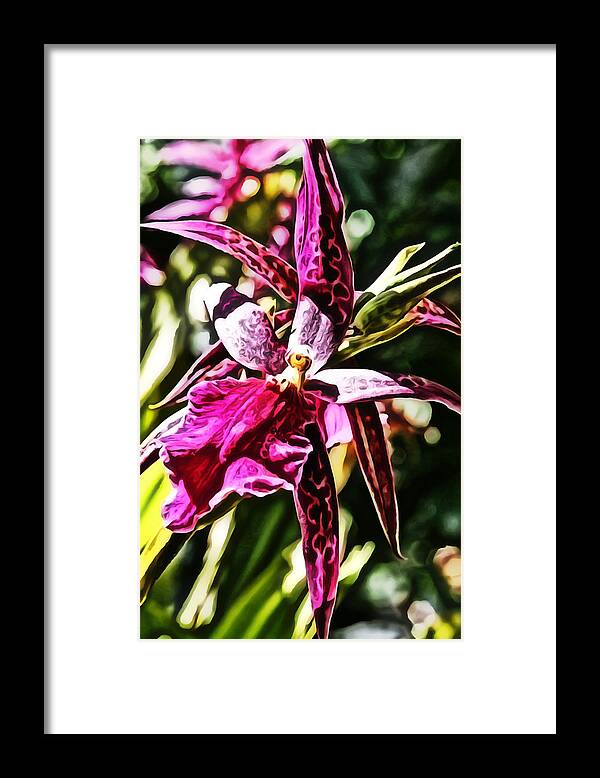 Metro Framed Print featuring the digital art Flower Painting 0002 by Metro DC Photography