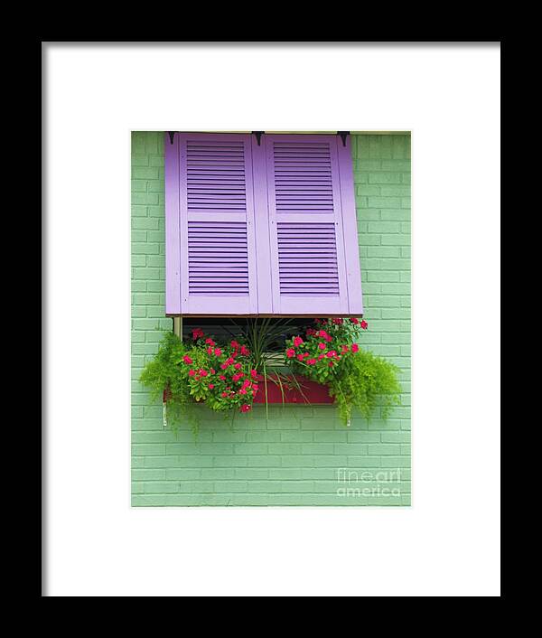 Flowers Framed Print featuring the photograph Flower pot window by Michelle Powell