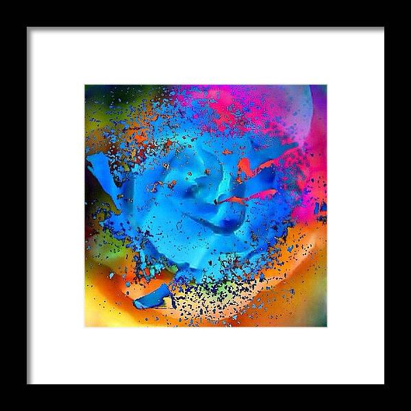 Mobilephotography Framed Print featuring the photograph Flower Power - Let's Get Groovadelic! by Photography By Boopero
