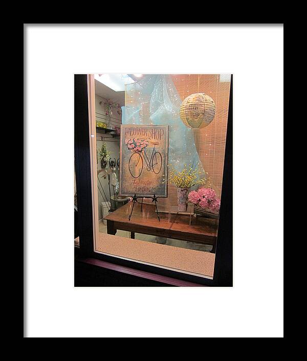 Window Display Framed Print featuring the photograph Flower Shop by Guy Ricketts