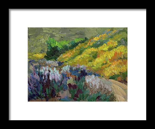 Flkowering Meadow Framed Print featuring the painting Flowering Meadow by Diane McClary