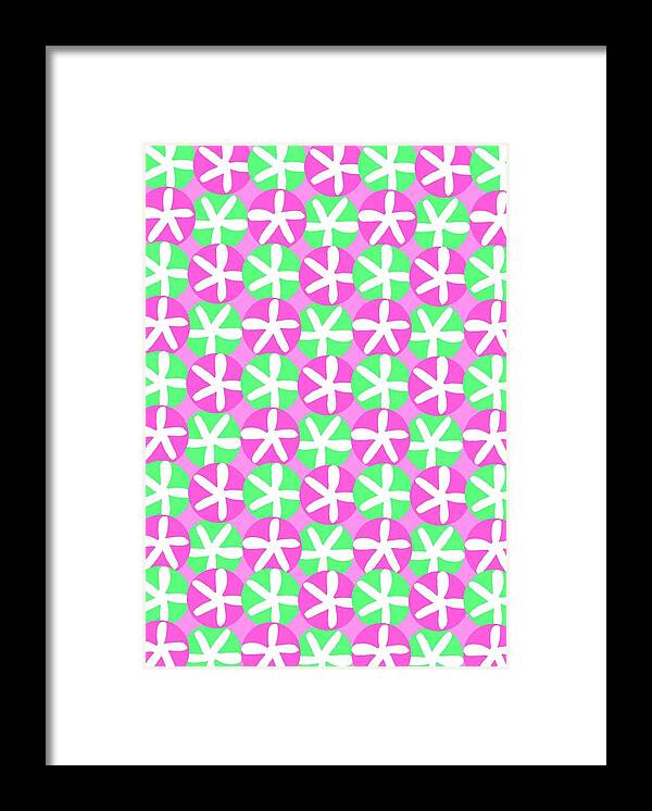 Flowers And Spots (digital) By Louisa Knight (contemporary Artist) Framed Print featuring the digital art Flowers and Spots by Louisa Knight