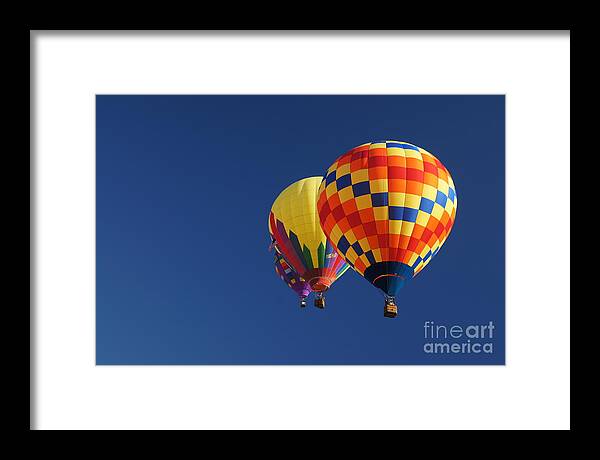 Hot Air Balloon Framed Print featuring the photograph Flying High by Benanne Stiens