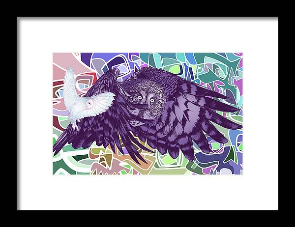 Gypsy Framed Print featuring the digital art Flying over skulls by Nelson Dedos Garcia