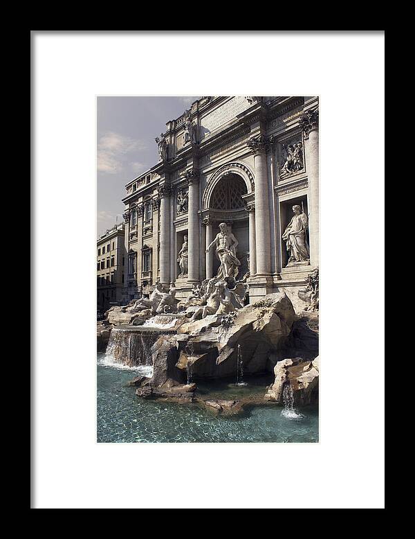 Trevi Fountain Framed Print featuring the photograph Fontana Di Trevi Trevi fountain by Darren Burroughs