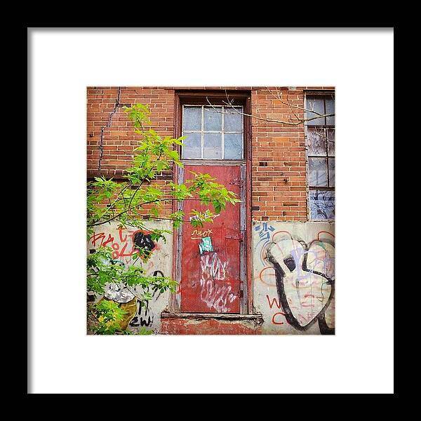Streetphotography Framed Print featuring the photograph For Rent by Esther Huinink 