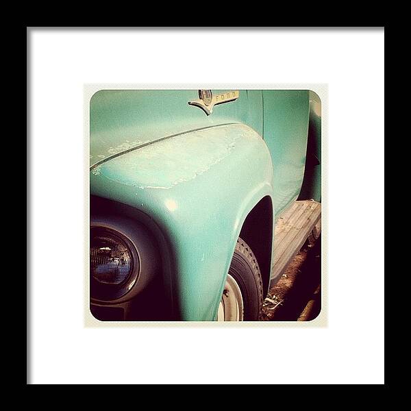 Oldtruck Framed Print featuring the photograph #ford #truck #oldcar #oldtruck by Rosalba Matta Machado