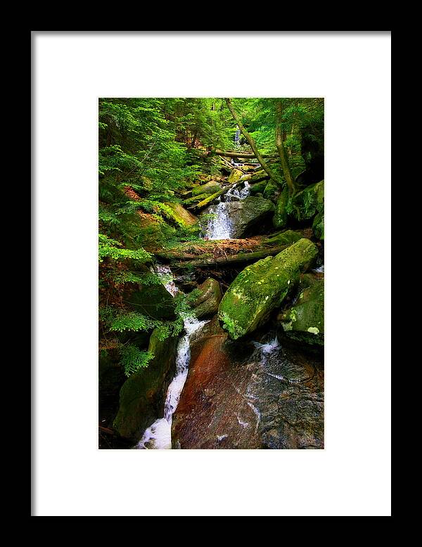 Falls Framed Print featuring the photograph Kildoo Falls at McConnells Mill State Park in Portersville, Pennsylvania by Angela Rath
