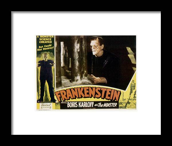 1930s Movies Framed Print featuring the photograph Frankenstein, Boris Karloff On 1951 by Everett