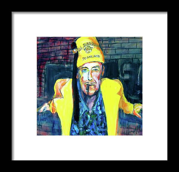 Portraits Framed Print featuring the painting Frankie Delboo by Les Leffingwell