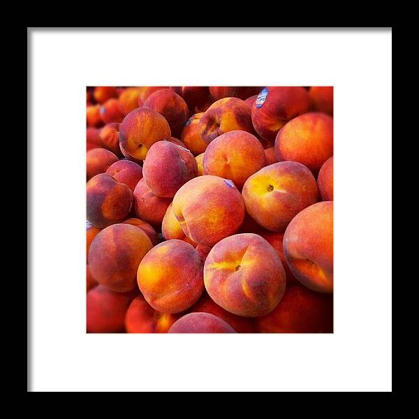 Foodstagram Framed Print featuring the photograph #fresh #peaches #foodphotography by Travis Albert