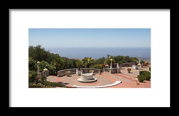 Hearst Castle Framed Print featuring the photograph Front Porch View by Heidi Smith