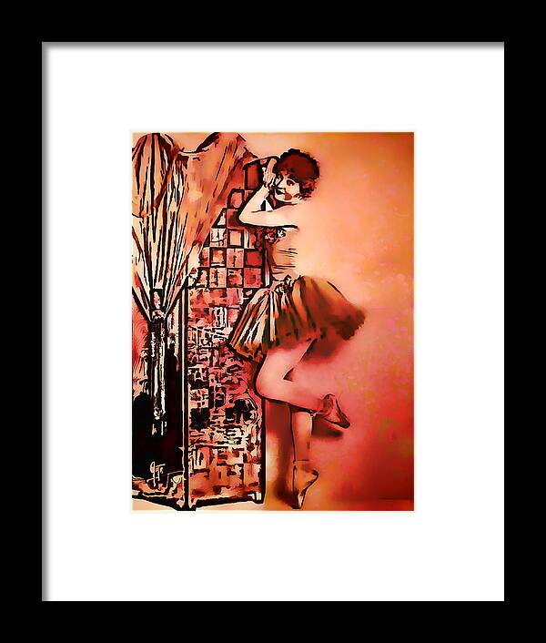 Vintage Framed Print featuring the mixed media Frou Frou by Mary Morawska