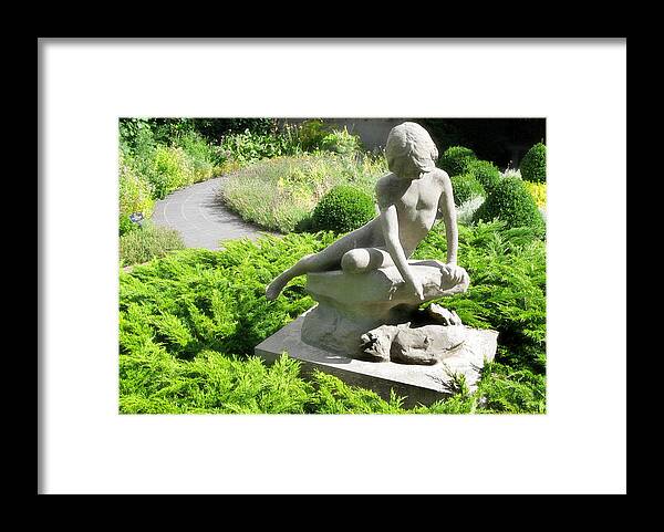 Statue Framed Print featuring the photograph Frozen at Play by Nicola Nobile