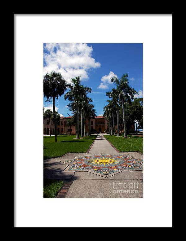 Ringling Framed Print featuring the photograph Garden Path to the Ringling Mansion in Sarasota FL by Susanne Van Hulst