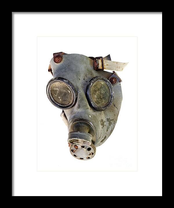 War Framed Print featuring the photograph Gas Mask by Michal Boubin