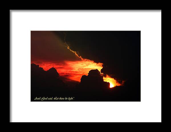 Air Framed Print featuring the photograph Genesis Light by Emanuel Tanjala