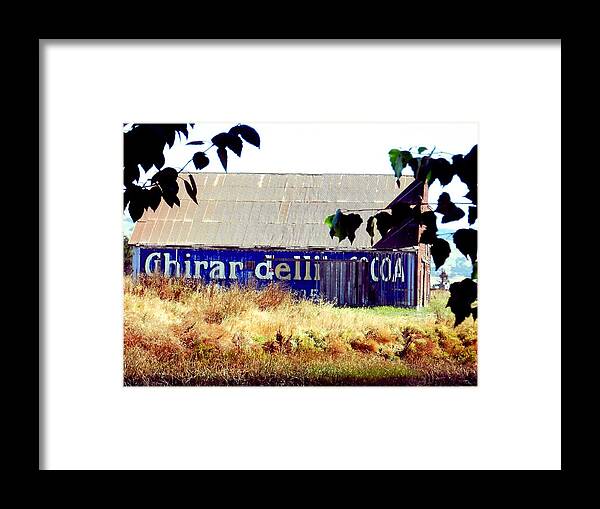 Barn Framed Print featuring the photograph Ghiradelli Barn Petaluma by Kelly Manning