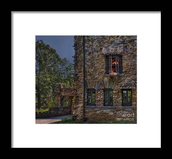 Gillete Castle Framed Print featuring the photograph Gillette Castle exterior HDR by Susan Candelario