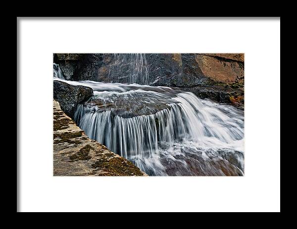 Waterfalls Framed Print featuring the photograph Glendale Falls detail by Fred LeBlanc