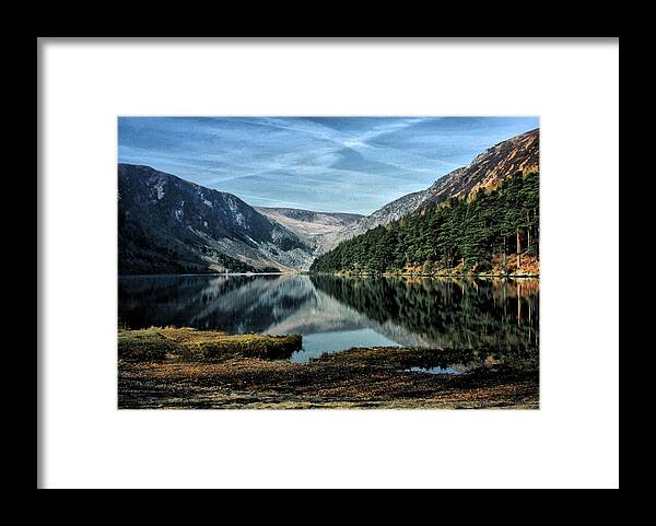 Upper Lake Framed Print featuring the photograph Glendalough in HDR by Celine Pollard