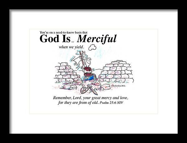 God Framed Print featuring the painting God is Merciful by George Richardson