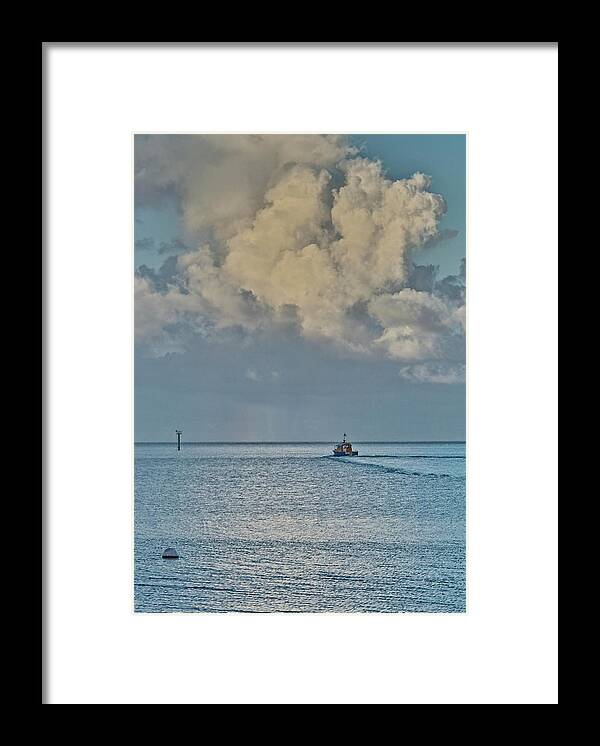Seascape Framed Print featuring the photograph Going fishing by Jocelyn Kahawai