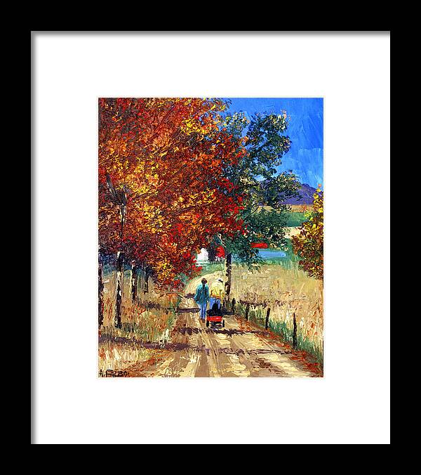 Going Home Framed Prints Framed Print featuring the painting Going Home by Anthony Falbo