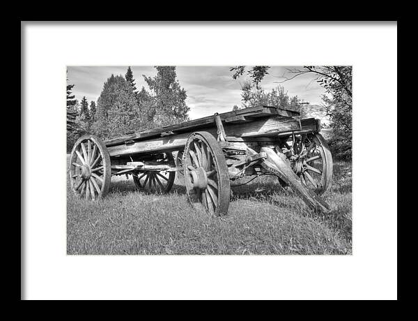 Wood Framed Print featuring the photograph Gold Rush Wagon by Thomas Payer