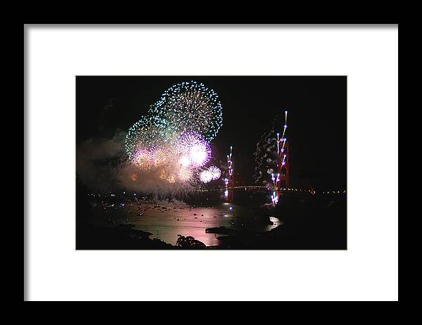 Golden Gate Bridge Framed Print featuring the photograph Golden Gate 75th Anniversary 3 by David Armentrout