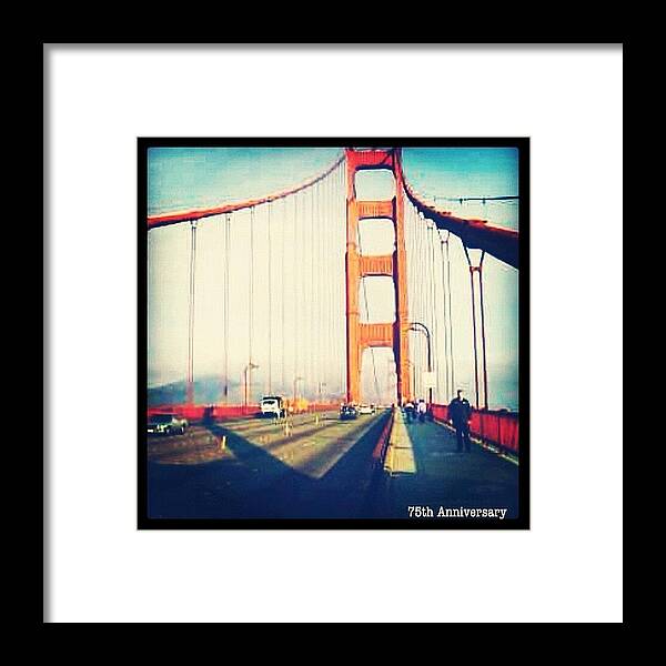Bridge Framed Print featuring the photograph Golden Gate Bridge 75th Anniversary by Jp Bernaldo