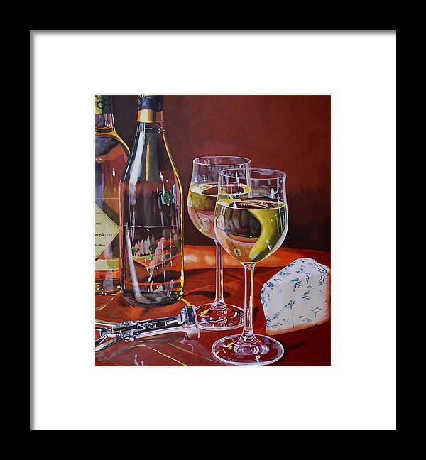 Wine Framed Print featuring the painting Golden Glory by Melanie Cossey