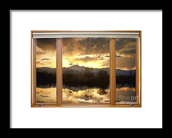 'golden Ponds' Framed Print featuring the photograph Golden Ponds Window with a View by James BO Insogna