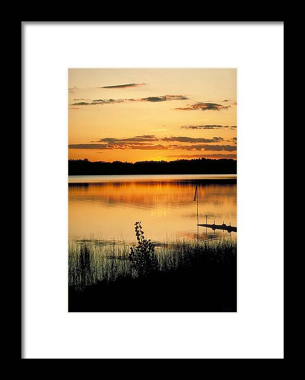Skies Framed Print featuring the photograph Golden Sunset by Jon Lord