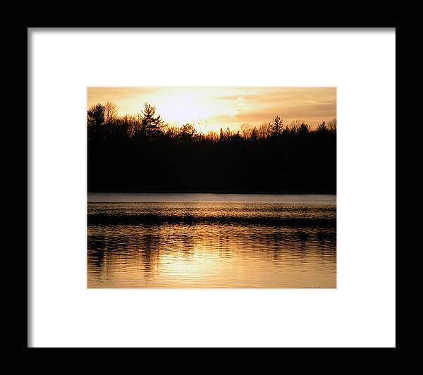 Michigan Framed Print featuring the photograph Golden Sunset by Penny Hunt