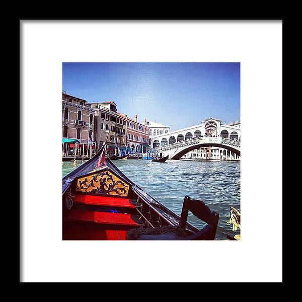 Gondola Framed Print featuring the photograph Gondola Ride In Venice Italy by Irina Moskalev