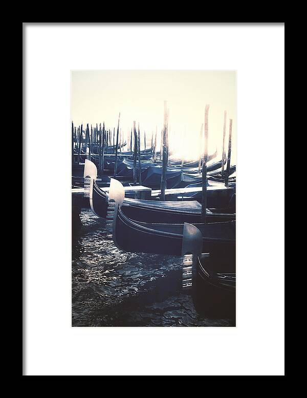 Gondola Framed Print featuring the photograph gondolas - Venezia by Joana Kruse
