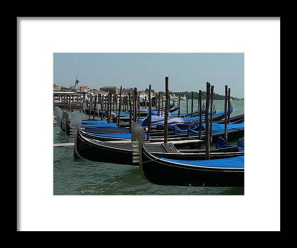 Gondola Framed Print featuring the photograph Gondolas by Laurel Best