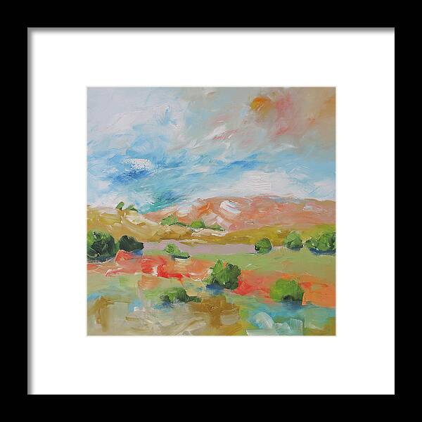 Painting Framed Print featuring the painting Good Morning World by Linda Monfort