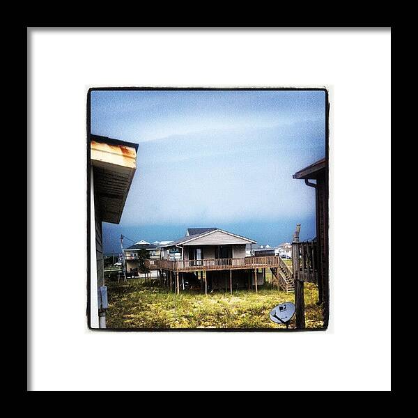 Beach House Framed Print featuring the photograph Goodbye Paradise. Hello Rain by Daniel Bostic