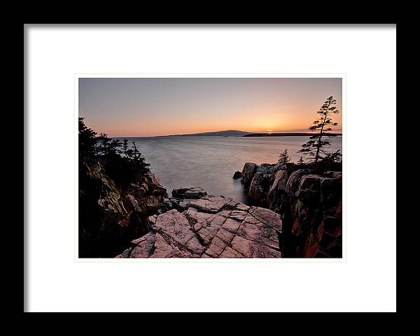 Acadia Framed Print featuring the photograph Goodnight Ravens Nest by Chad Tracy