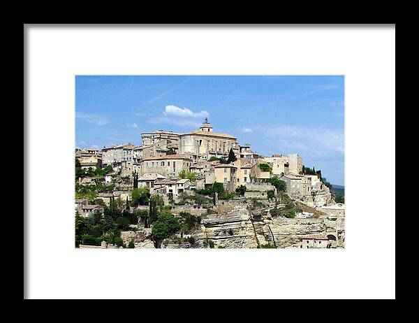 Gordes Framed Print featuring the photograph Gordes in Provence by Carla Parris