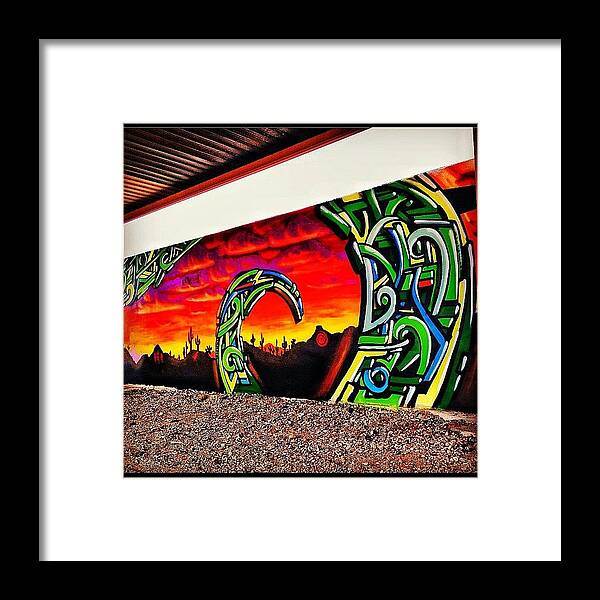 Arizona Framed Print featuring the photograph #graffiti #streetart #spraypaint by CactusPete AZ