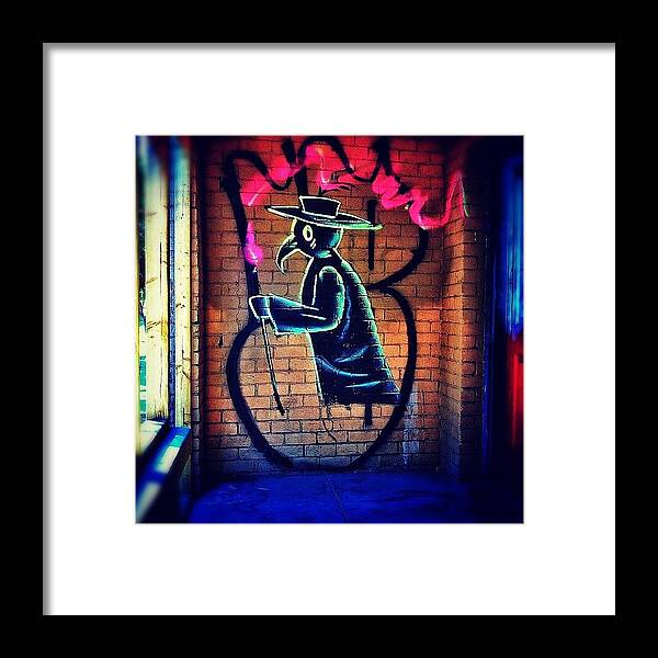 Wheatpaste Framed Print featuring the photograph #graffiti #streetart #urbanart by CactusPete AZ