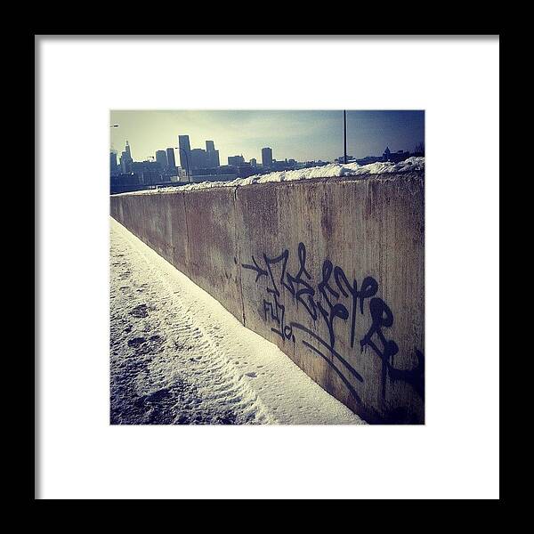 Downtown Framed Print featuring the photograph #graffiti #tag #downtown #stpaul by Vik Vaughn