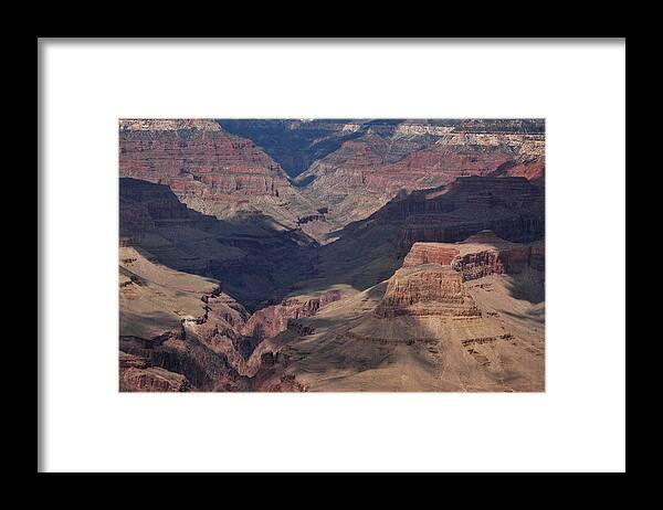 Canyon Framed Print featuring the photograph Grand Canyon with Shadows by Wanda Jesfield