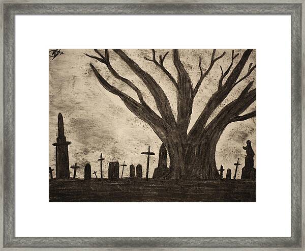 Graveyard Drawing by Laura Johnson - Fine Art America